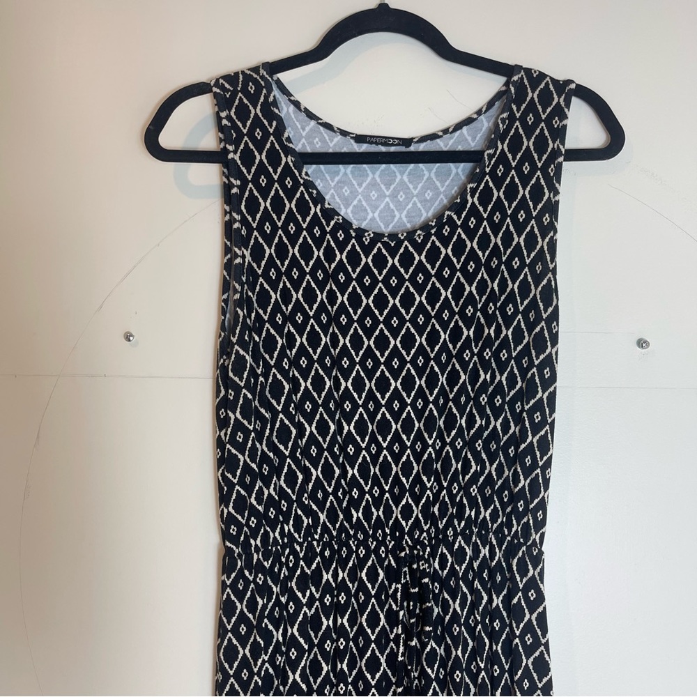Stitch Fix Papermoon Maxi Dress - L - Black White Geo Print